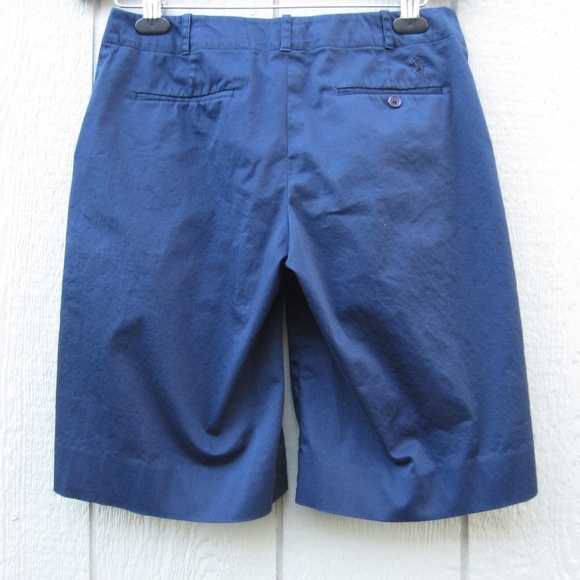 Ralph Lauren Golf Shorts Womens  Chino Navy Blue‎ Pockets Cotton Logo - Picture 3 of 16
